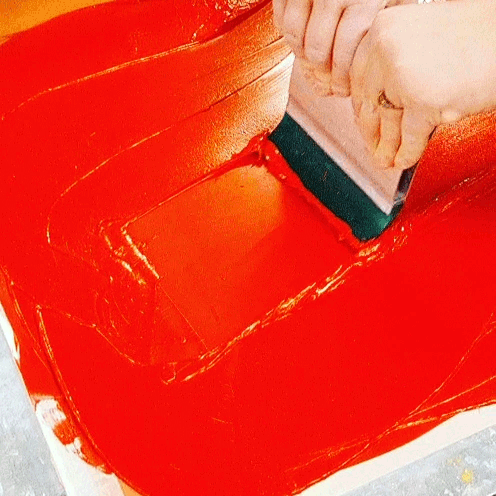 Painting with Red Paint